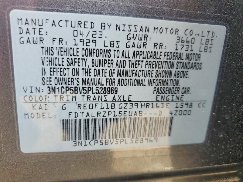 Aukcja sprzedaży 2023 Nissan Kicks, vin: 3N1CP5BV5PL528969, numer aukcji: 60601346
