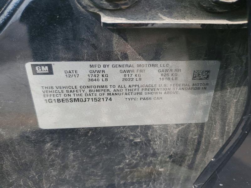 Продаж на аукціоні авто 2018 Chevrolet Cruze, vin: 1G1BE5SM0J7152174, номер лоту: 59816336