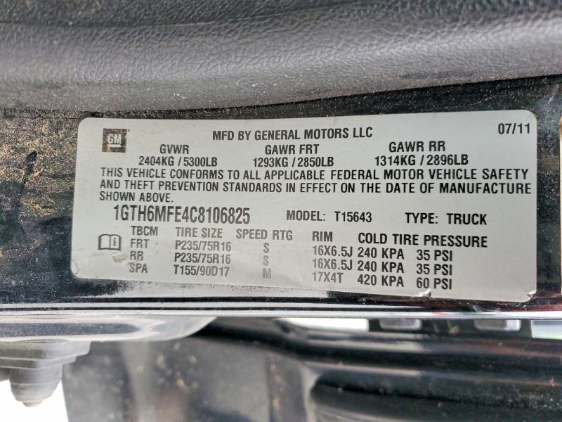 62830006 :رقم المزاد ، 1GTH6MFE4C8106825 vin ، 2012 Gmc Canyon مزاد بيع