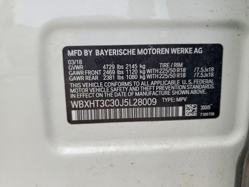 Aukcja sprzedaży 2018 Bmw X1, vin: WBXHT3C30J5L28009, numer aukcji: 61677046