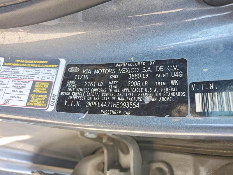 Продажа на аукционе авто 2017 Kia Forte, vin: 3KPFL4A71HE093554, номер лота: 60426666