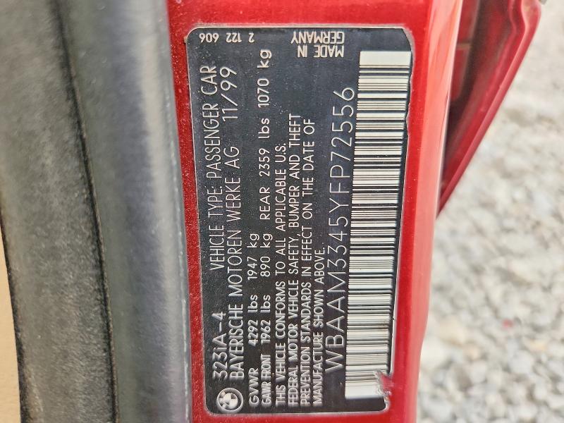Продажа на аукционе авто 2000 Bmw 323, vin: WBAAM3345YFP72556, номер лота: 60899326