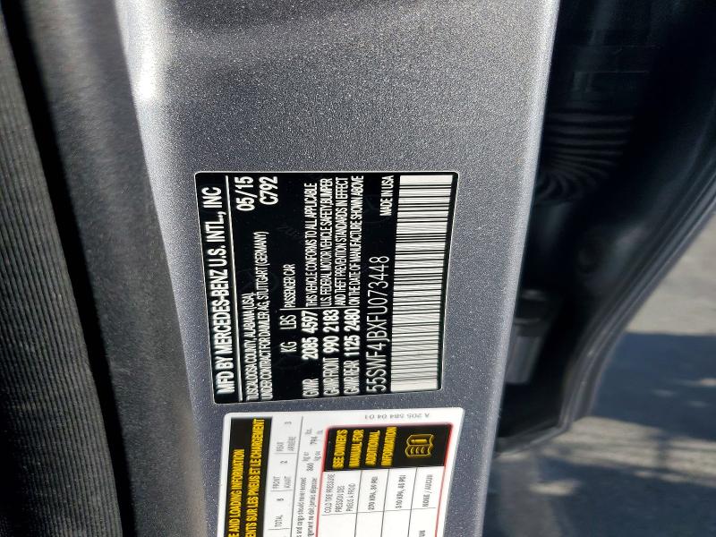Продажа на аукционе авто 2015 Mercedes-benz C, vin: 55SWF4JBXFU073448, номер лота: 63182366