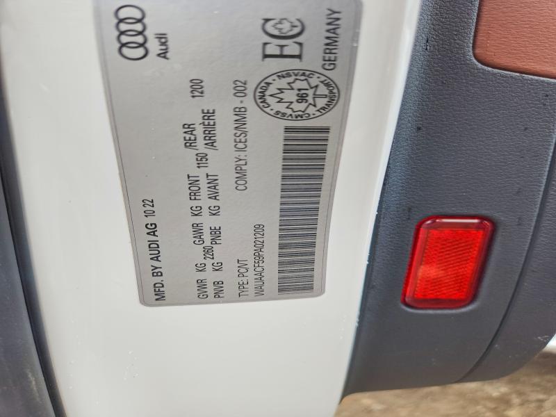 62674136 :رقم المزاد ، WAUAACF59PA021209 vin ، 2023 Audi A5 مزاد بيع