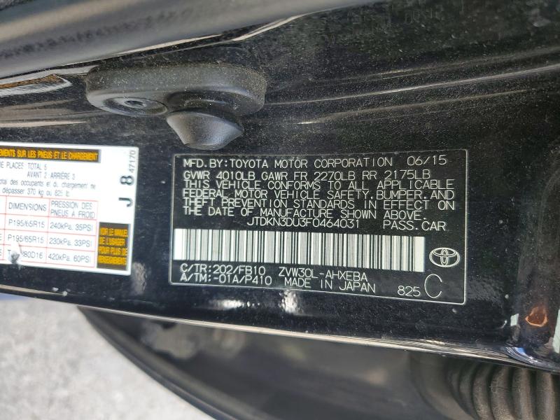 2015 Toyota Prius მანქანა იყიდება აუქციონზე, vin: JTDKN3DU3F0464031, აუქციონის ნომერი: 60263146