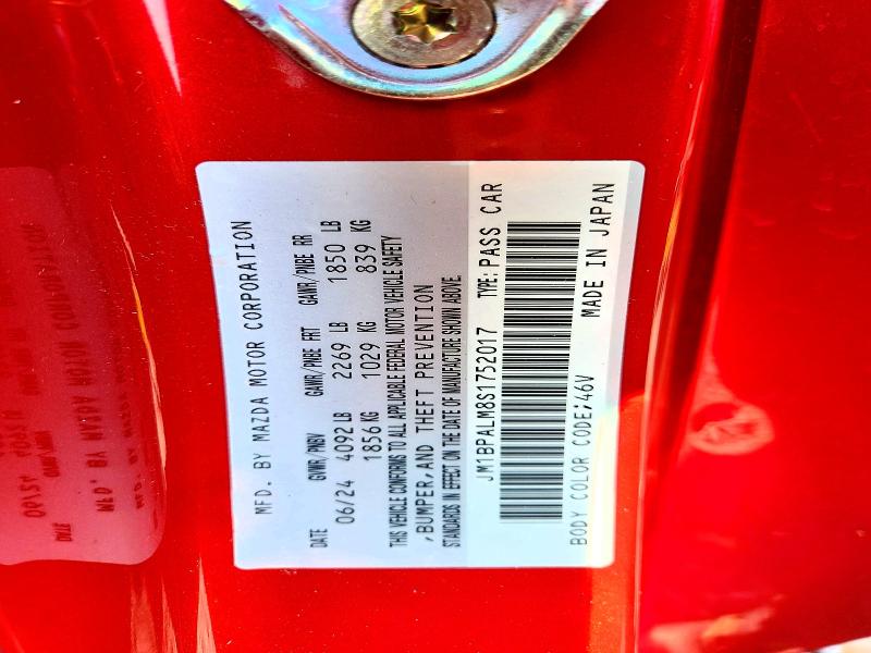 Aukcja sprzedaży 2025 Mazda 3, vin: JM1BPALM8S1752017, numer aukcji: 63181906