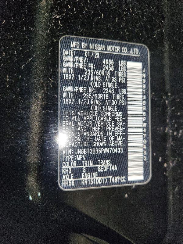 Продажа на аукционе авто 2023 Nissan Rogue, vin: JN8BT3BB6PW470433, номер лота: 60212816