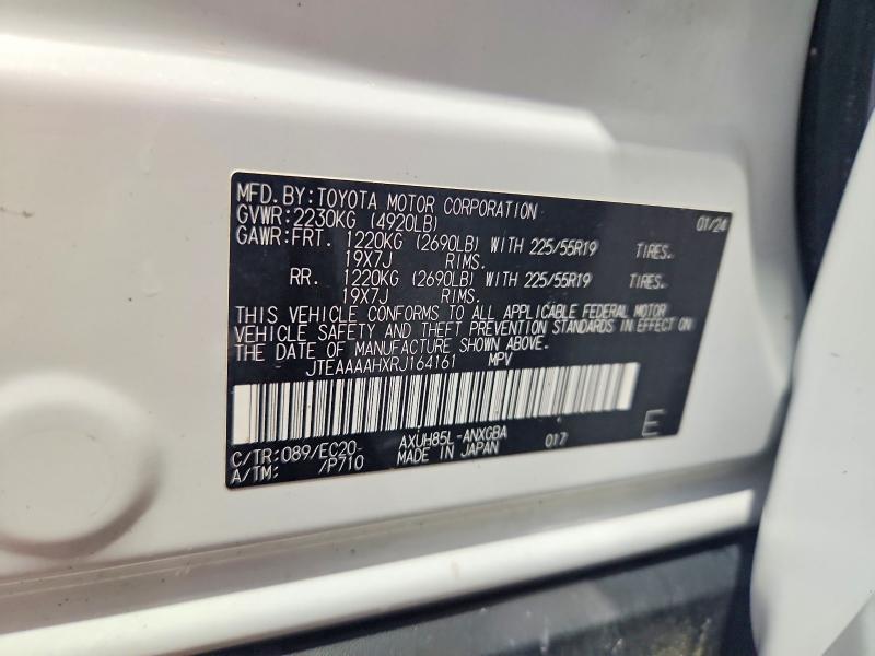 2024 Toyota Venza მანქანა იყიდება აუქციონზე, vin: JTEAAAAHXRJ164161, აუქციონის ნომერი: 58745686