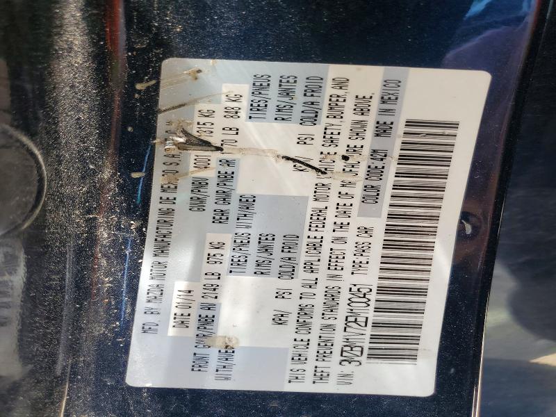 Aukcja sprzedaży 2014 Mazda 3, vin: 3MZBM1V72EM100451, numer aukcji: 62588246