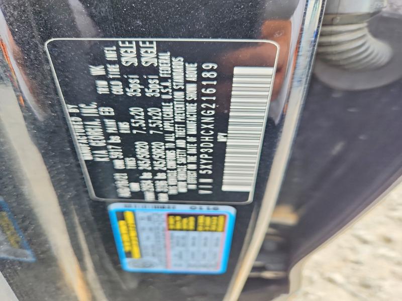2022 Kia Telluride მანქანა იყიდება აუქციონზე, vin: 5XYP3DHCXNG216189, აუქციონის ნომერი: 59611616