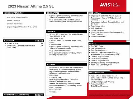 Продажа на аукционе авто 2023 Nissan Altima, vin: 1N4BL4EV8PN367288, номер лота: 60490686