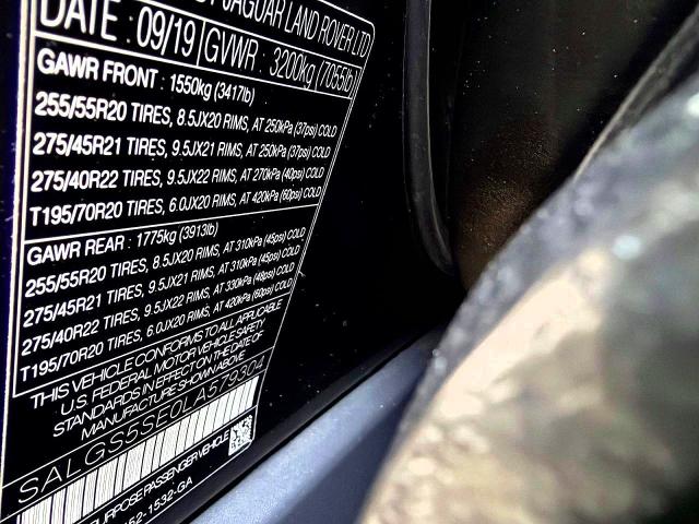 Aukcja sprzedaży 2020 Land Rover Range Rover, vin: SALGS5SE0LA579304, numer aukcji: 63708146