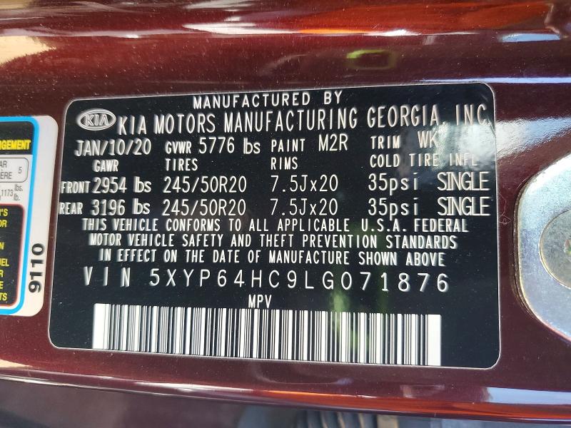 Aukcja sprzedaży 2020 Kia Telluride, vin: 5XYP64HC9LG071876, numer aukcji: 62163896