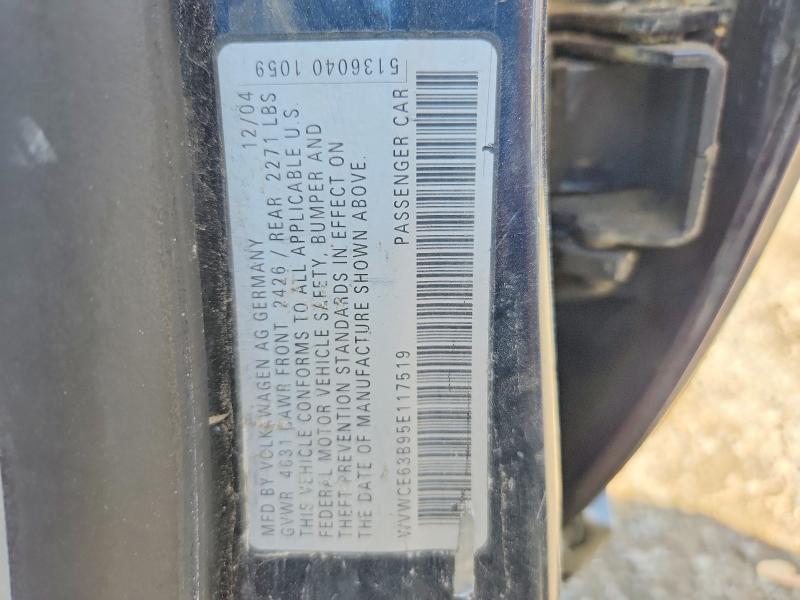 59022066 :رقم المزاد ، WVWCE63B95E117519 vin ، 2008 Volkswagen Passat مزاد بيع