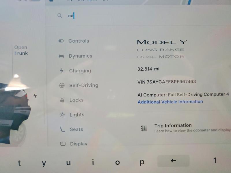 Продажа на аукционе авто 2023 Tesla Model Y, vin: 7SAYGAEE8PF967463, номер лота: 61061786