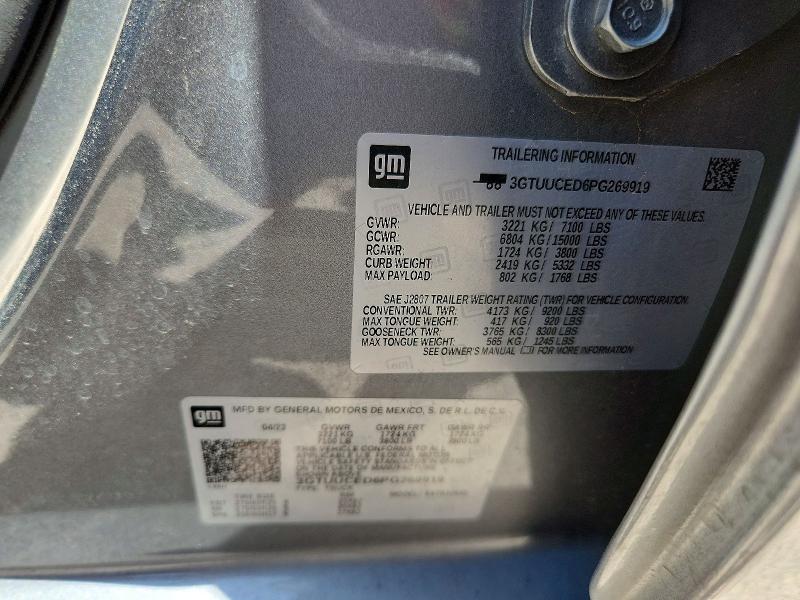 Продаж на аукціоні авто 2023 Gmc Sierra, vin: 3GTUUCED6PG269919, номер лоту: 60158876