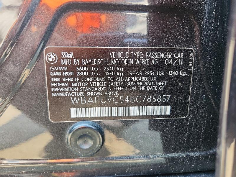 Продажа на аукционе авто 2011 Bmw 550, vin: WBAFU9C54BC785857, номер лота: 61699776