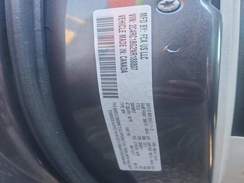 62075246 :رقم المزاد ، 2C4RC1BG2NR188807 vin ، 2022 Chrysler Pacifica مزاد بيع