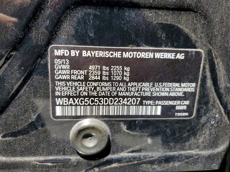 Aukcja sprzedaży 2013 Bmw 528, vin: WBAXG5C53DD234207, numer aukcji: 62800656