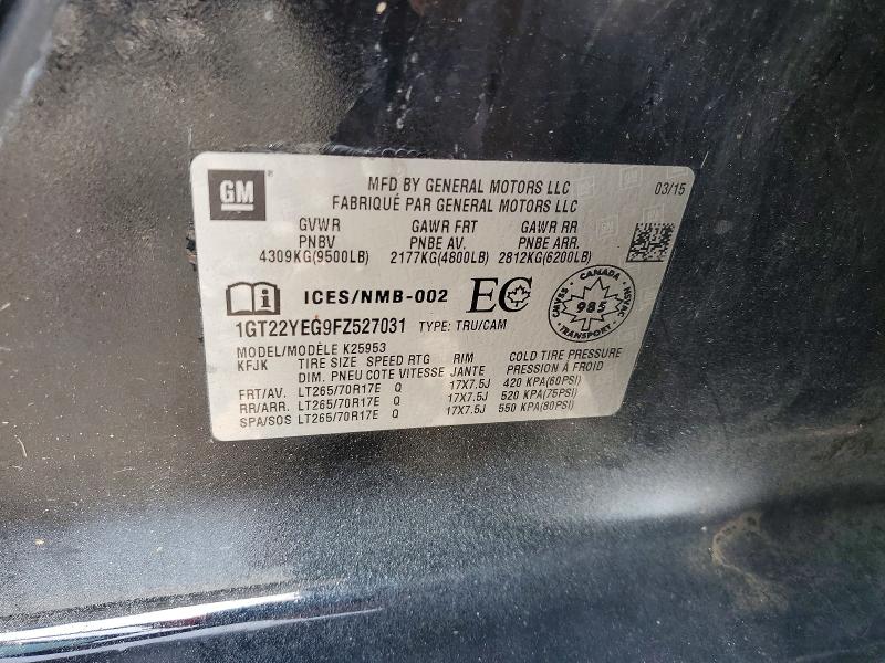 Продаж на аукціоні авто 2015 Gmc Sierra, vin: 1GT22YEG9FZ527031, номер лоту: 61582816