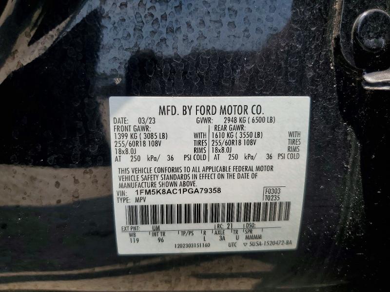 Продаж на аукціоні авто 2023 Ford Explorer, vin: 1FM5K8AC1PGA79358, номер лоту: 63019356