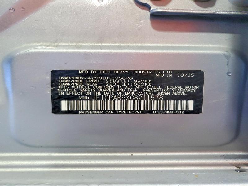 Продажа на аукционе авто 2016 Subaru Impreza, vin: JF1GPAB6XG8211578, номер лота: 60823886