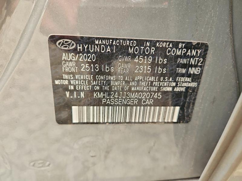Продаж на аукціоні авто 2021 Hyundai Sonata Hybrid, vin: KMHL24JJ3MA020745, номер лоту: 60993816