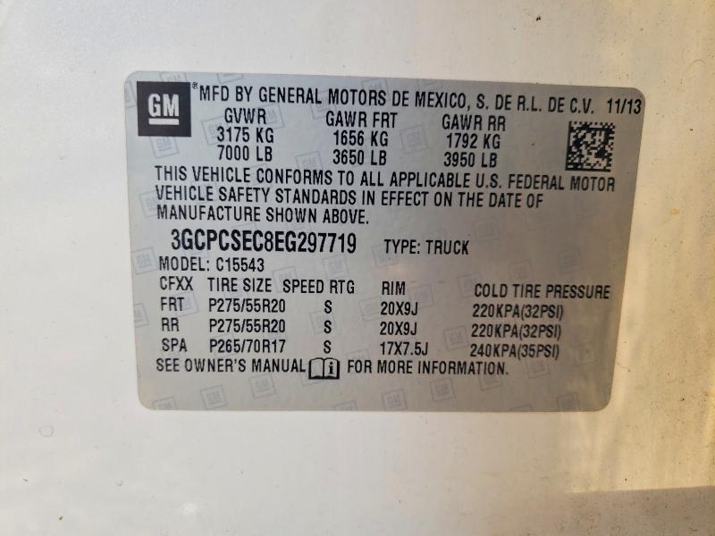 Aukcja sprzedaży 2014 Chevrolet Silverado, vin: 3GCPCSEC8EG297719, numer aukcji: 63228246