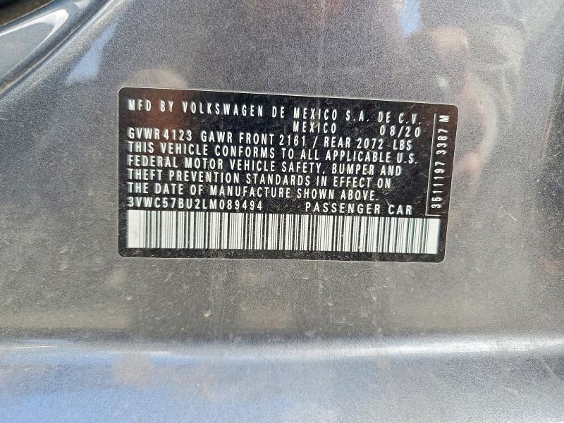Aukcja sprzedaży 2020 Volkswagen Jetta, vin: 3VWC57BU2LM089494, numer aukcji: 61416646