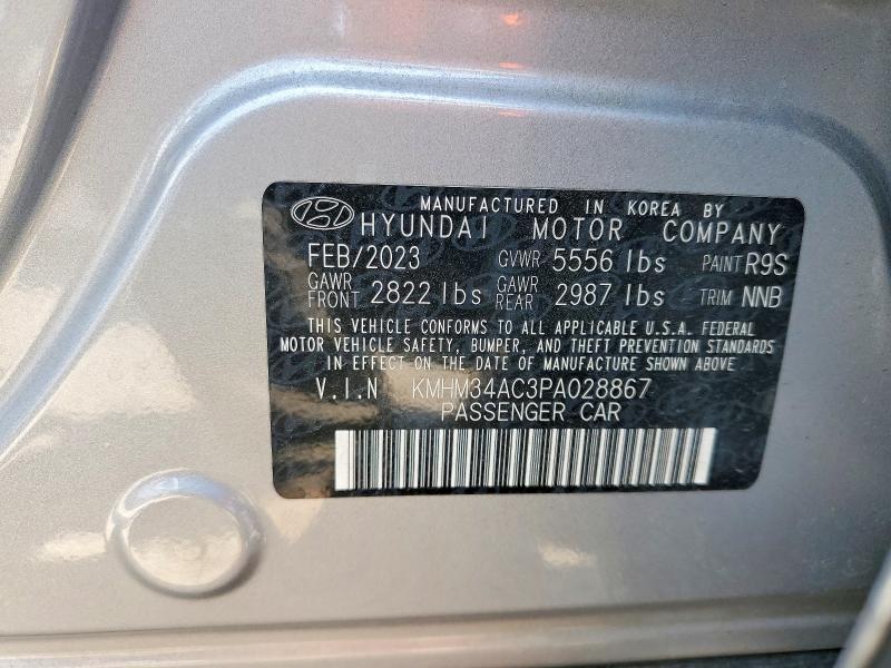 Продажа на аукционе авто 2023 Hyundai Ioniq 6, vin: KMHM34AC3PA028867, номер лота: 61144256