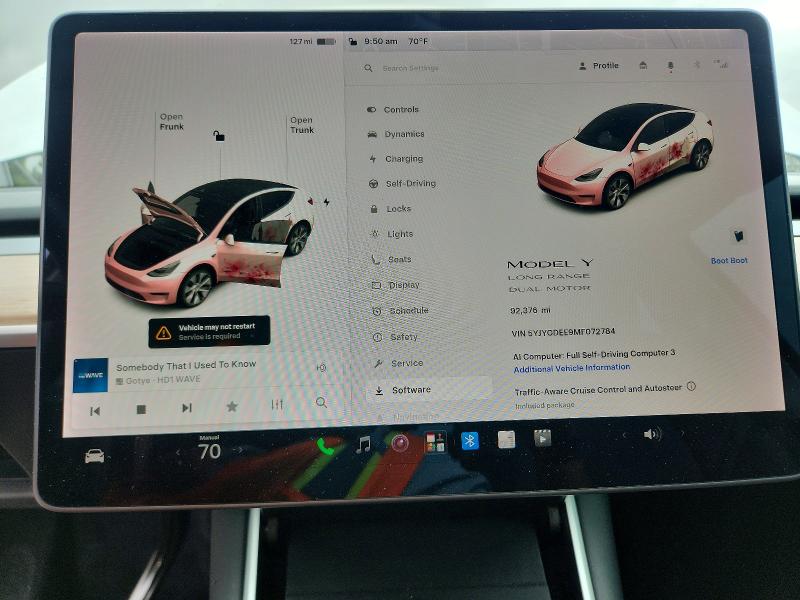 2021 Tesla Model Y მანქანა იყიდება აუქციონზე, vin: 5YJYGDEE9MF072784, აუქციონის ნომერი: 59397116