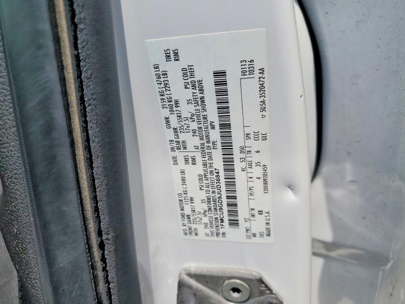 Продаж на аукціоні авто 2018 Ford Escape, vin: 1FMCU9GD9JUD36847, номер лоту: 56663636