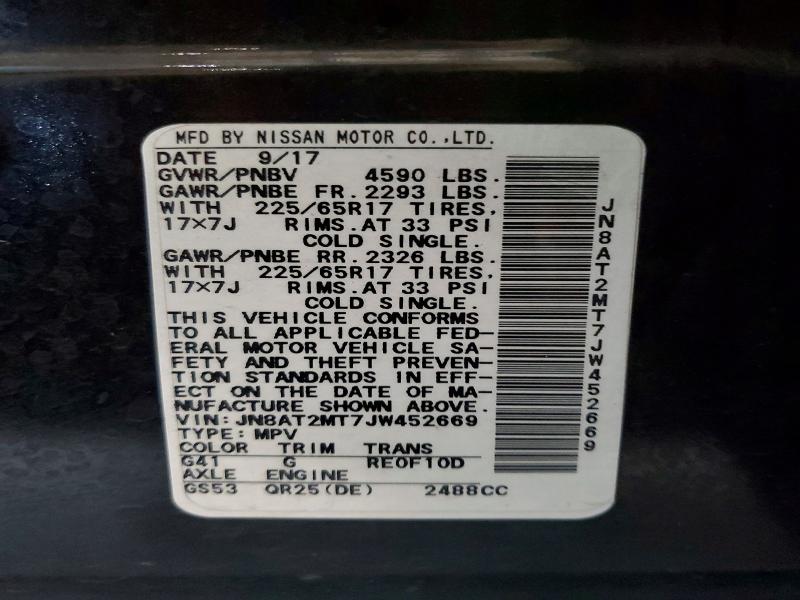 Aukcja sprzedaży 2018 Nissan Rogue, vin: JN8AT2MT7JW452669, numer aukcji: 60263426