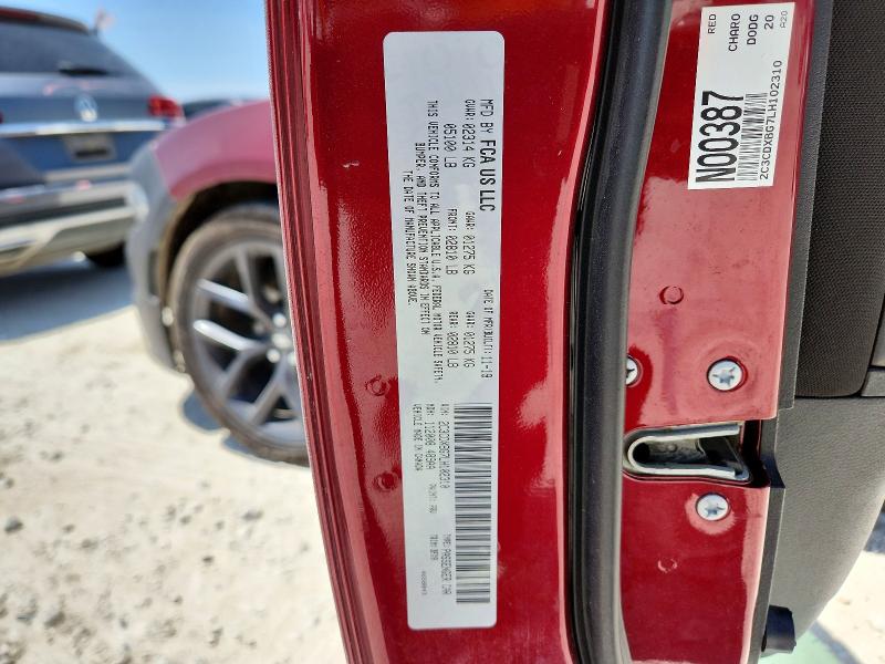 2020 Dodge Charger მანქანა იყიდება აუქციონზე, vin: 2C3CDXBG7LH102310, აუქციონის ნომერი: 63408516