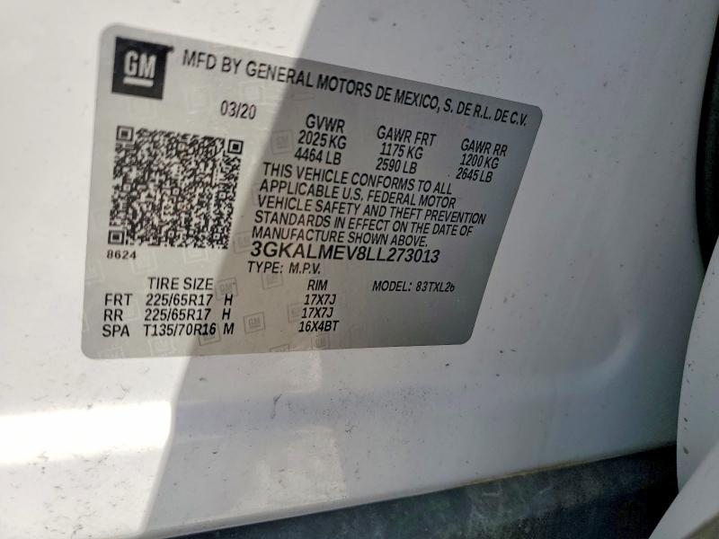Продаж на аукціоні авто 2020 Gmc Terrain, vin: 3GKALMEV8LL273013, номер лоту: 60969346