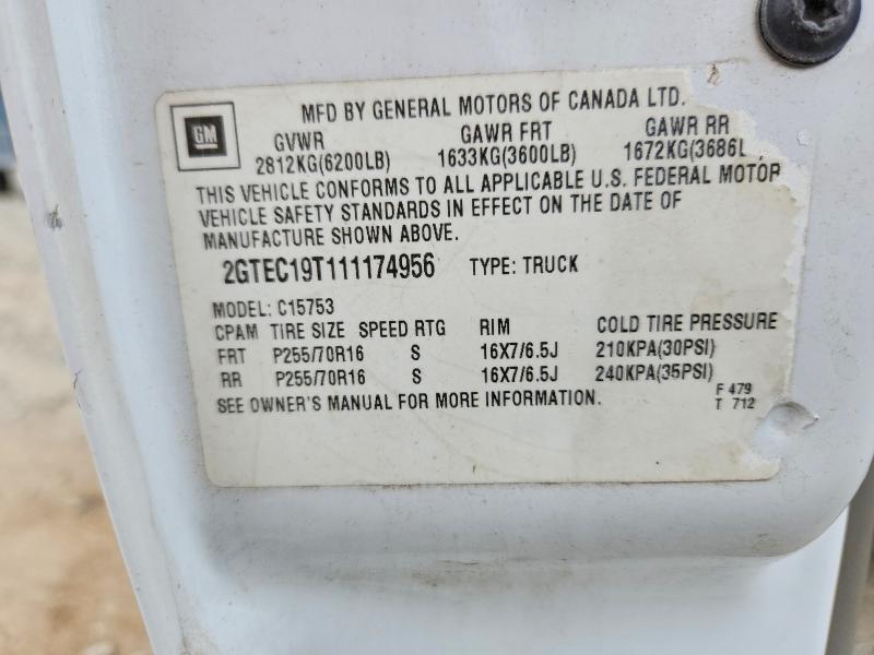 60614056 :رقم المزاد ، 2GTEC19T111174956 vin ، 2001 Gmc New Sierra مزاد بيع