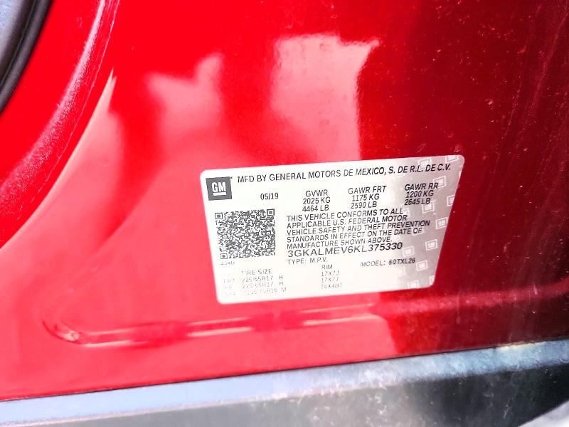 Aukcja sprzedaży 2019 Gmc Terrain, vin: 3GKALMEV6KL375330, numer aukcji: 59942916