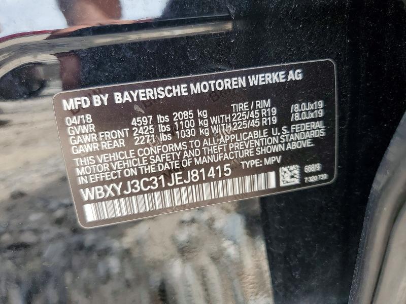 Aukcja sprzedaży 2018 Bmw X2, vin: WBXYJ3C31JEJ81415, numer aukcji: 60025576