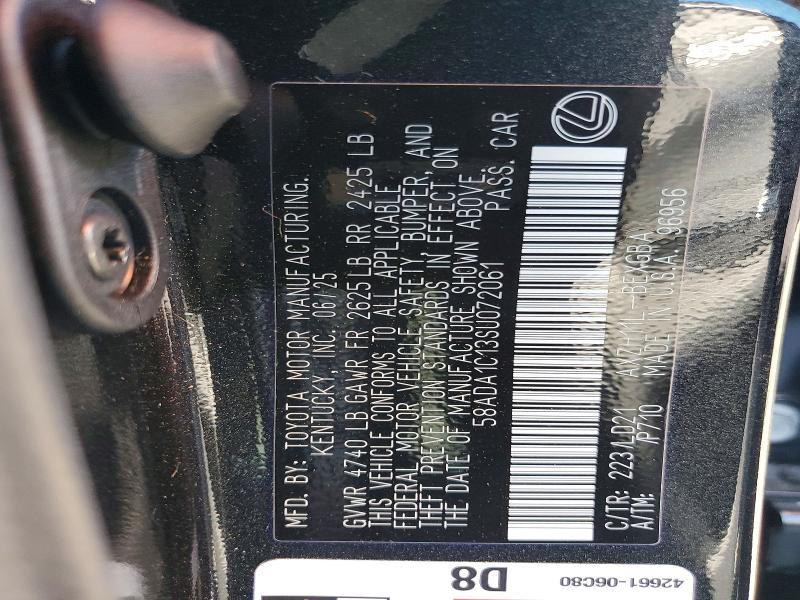 Продажа на аукционе авто 2025 Lexus Es 300h, vin: 58ADA1C13SU072061, номер лота: 60462986