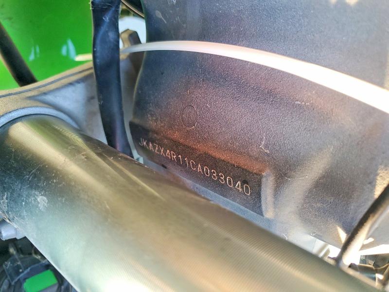 62696666 :رقم المزاد ، JKAZX4R11CA033040 vin ، 2012 Kawasaki Zx600 مزاد بيع