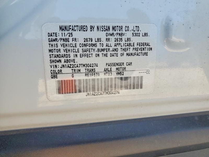 Aukcja sprzedaży 2026 Nissan Leaf, vin: JN1AZ2CA7TM304274, numer aukcji: 61639496