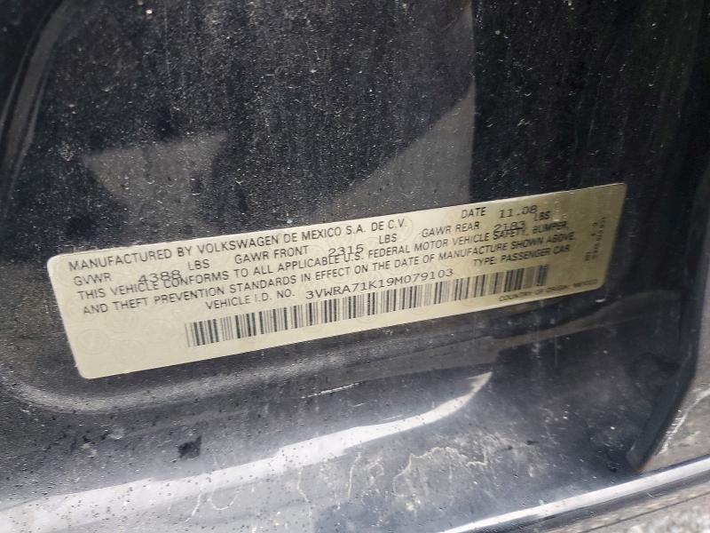 Aukcja sprzedaży 2009 Volkswagen Jetta, vin: 3VWRA71K19M079103, numer aukcji: 59960526