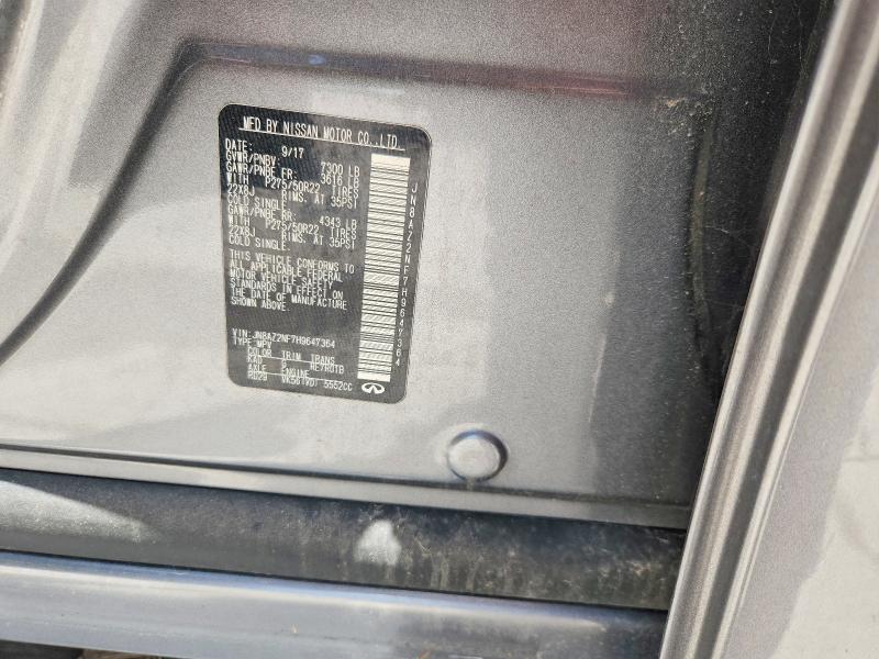 Продаж на аукціоні авто 2017 Infiniti Qx80, vin: JN8AZ2NF7H9647364, номер лоту: 59288036