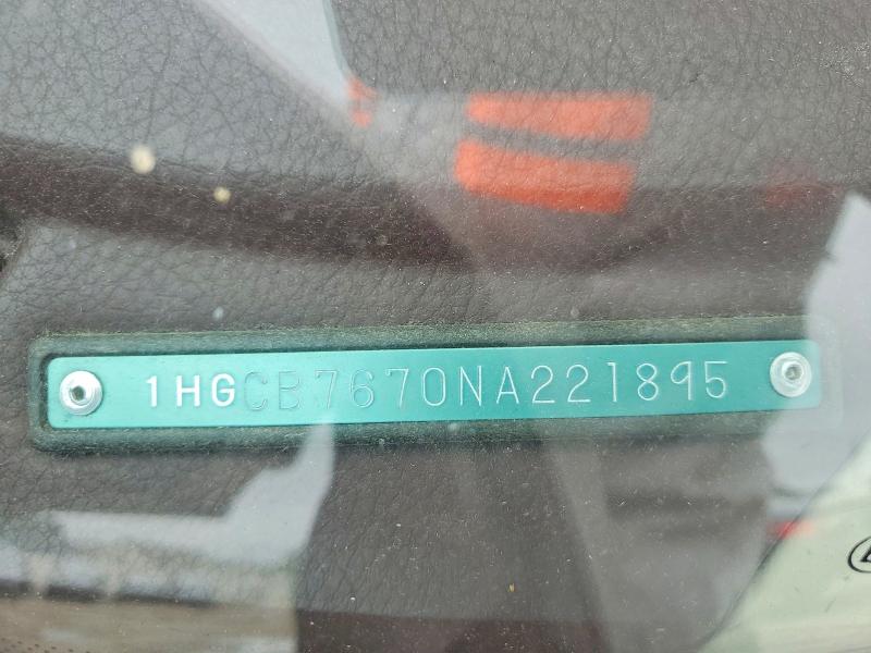 Продажа на аукционе авто 1992 Honda Accord, vin: 1HGCB7670NA221895, номер лота: 60049096