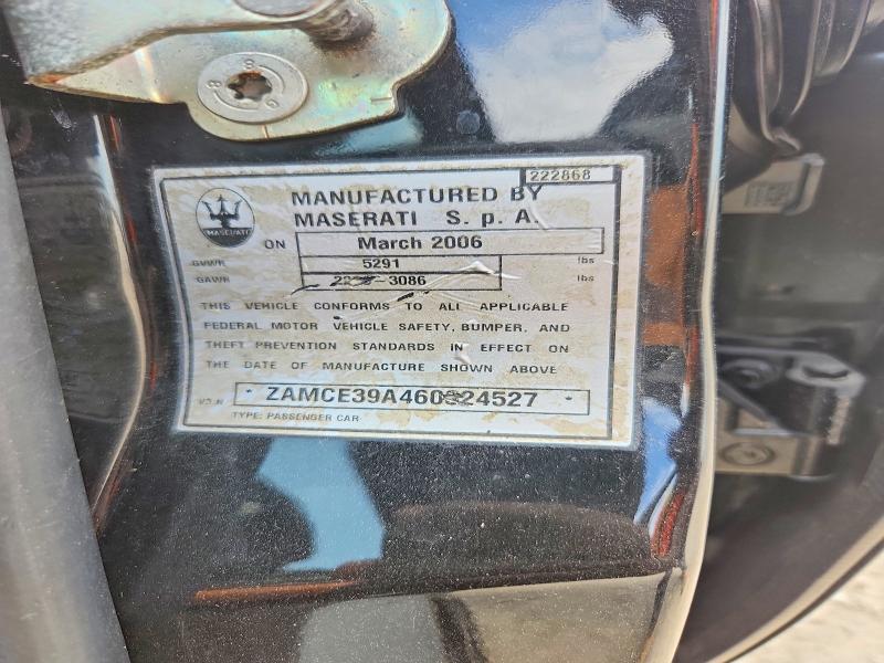60046356 :رقم المزاد ، ZAMCE39A460024527 vin ، 2006 Maserati Quattroporte مزاد بيع
