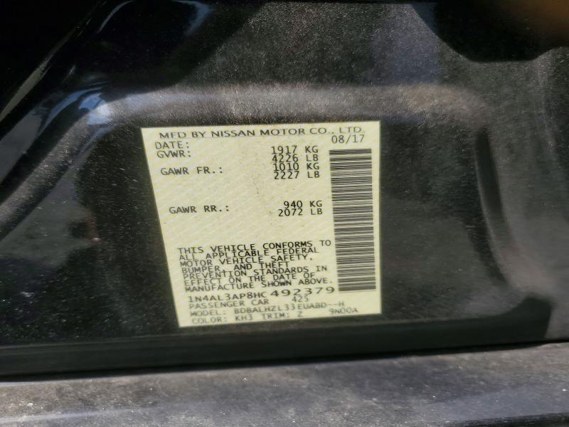 Aukcja sprzedaży 2017 Nissan Altima, vin: 1N4AL3AP8HC492379, numer aukcji: 59918086
