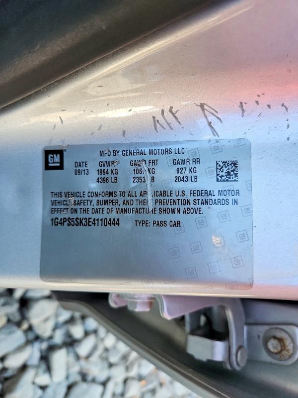 61734746 :رقم المزاد ، 1G4PS5SK3E4110444 vin ، 2014 Buick Verano مزاد بيع