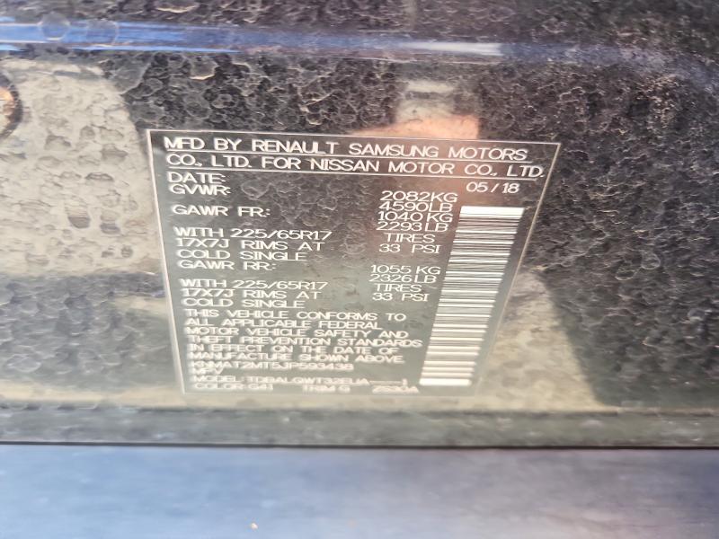 Aukcja sprzedaży 2018 Nissan Rogue, vin: KNMAT2MT5JP593438, numer aukcji: 63190926