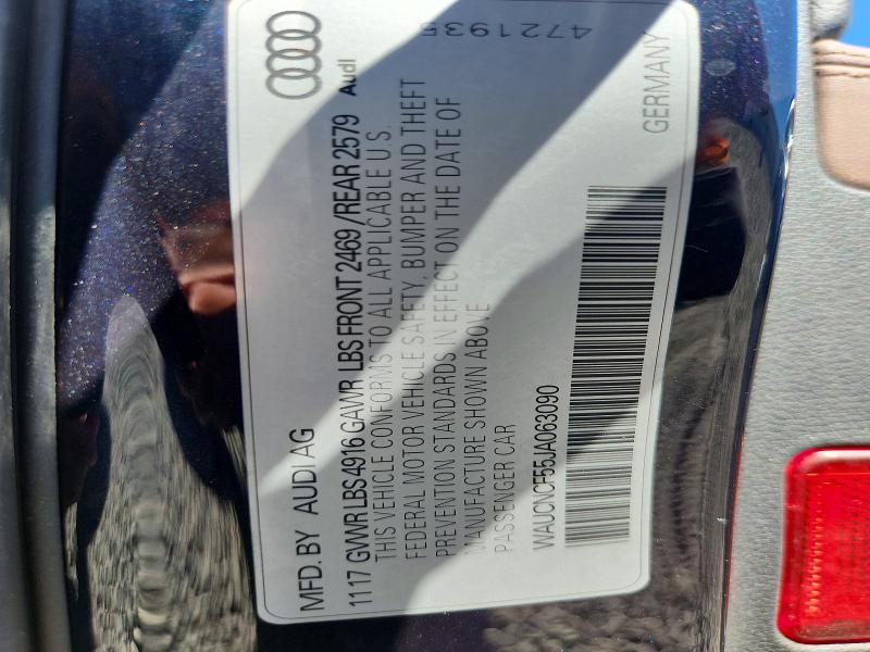 Продажа на аукционе авто 2018 Audi A5, vin: WAUCNCF55JA063090, номер лота: 62697146