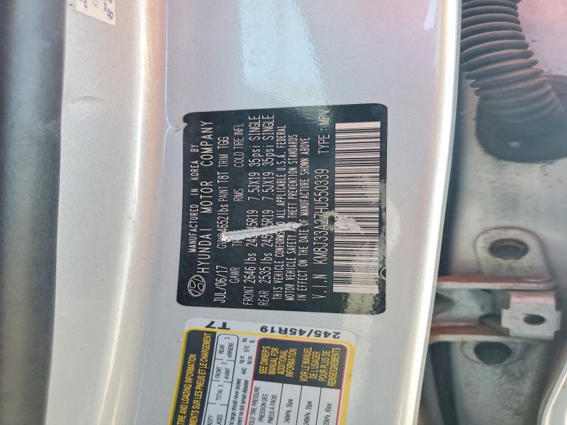 62308306 :رقم المزاد ، KM8J33A27HU550339 vin ، 2017 Hyundai Tucson مزاد بيع